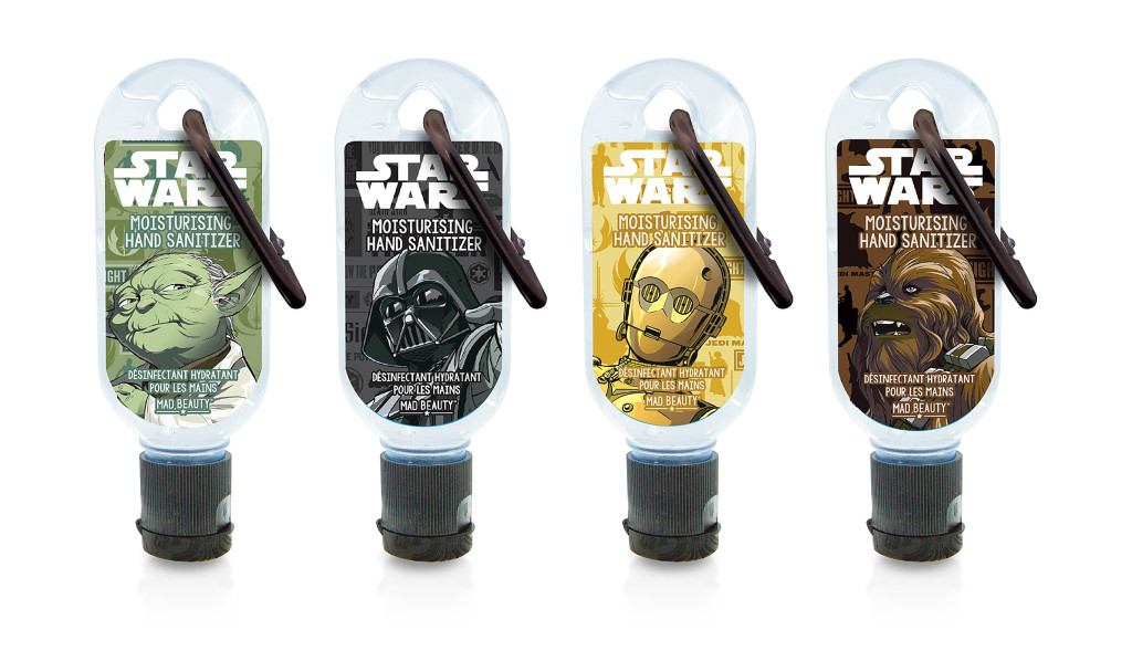 Above: Mad Beauty’s Star Wars gift-led hand sanitisers.