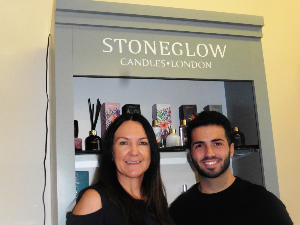 Above: Stoneglow’s commercial director Louise Dooley is shown with international sales manager Curtis Simmons.