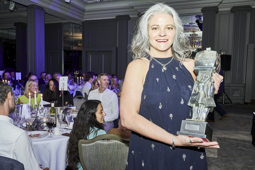 Above: A delighted Jo Williams is shown with her Greats 2019 trophy at last year’s awards. Joco Interiors won the Independent Retailer of the Year – Midlands & Wales category.