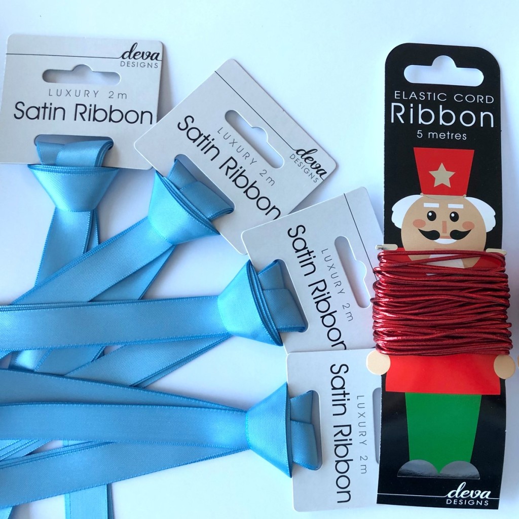 Above: Deva Designs’ ribbon and elasticated cord have been re-purposed for NHS workers’ needs.