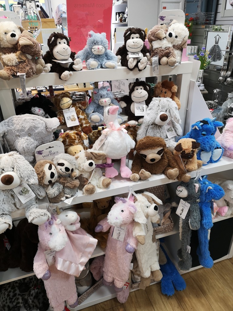 Above: Gund from Enesco, as well as Warmies heatable toys from Intelex, nearly all sold out during one Facebook ‘live’ event.