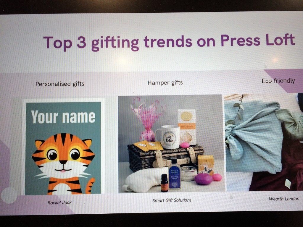 Above: Press Loft’s top three gift trends.