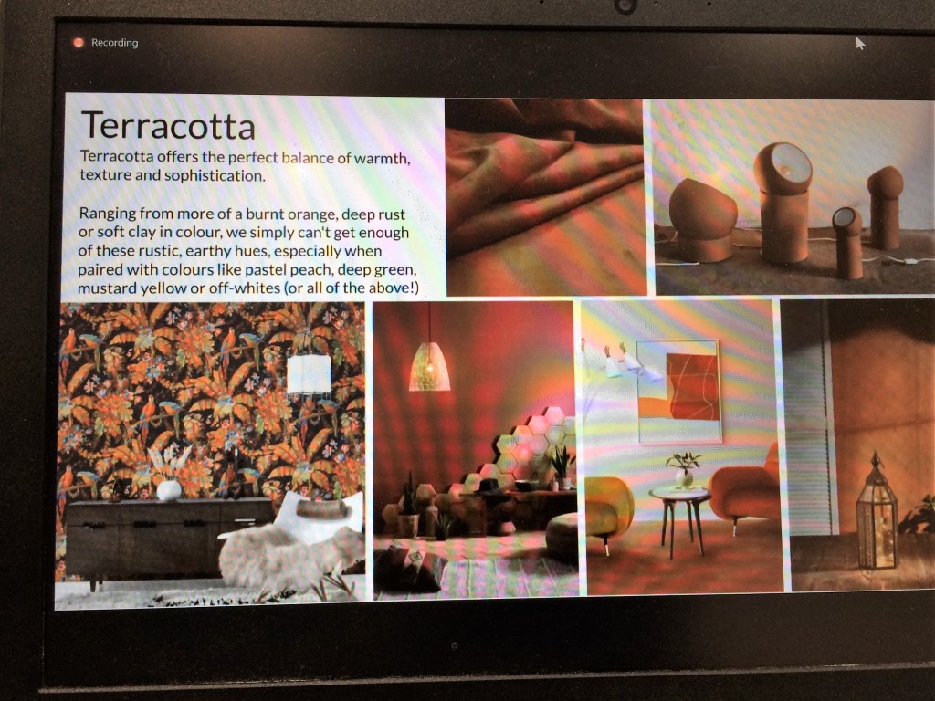 Above: Terracotta is already a big trend in interiors.
