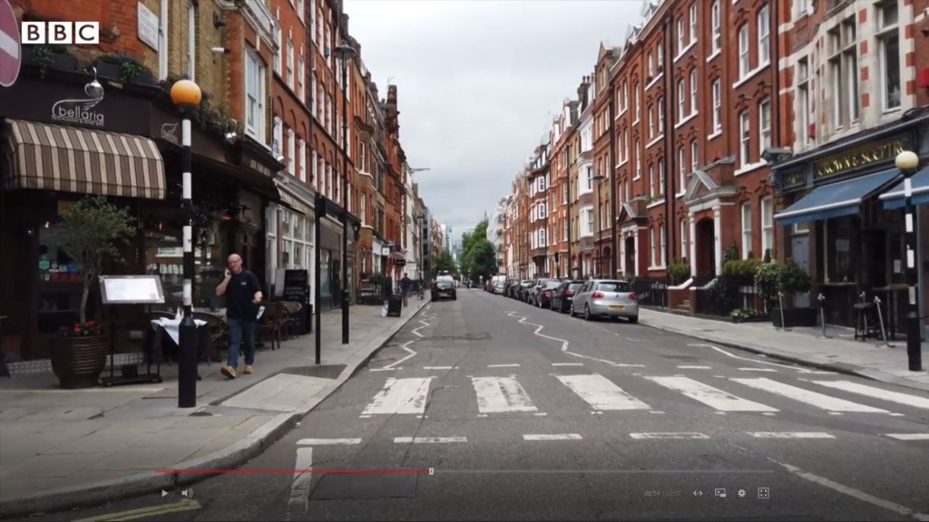 Above: An empty street in central London last week.