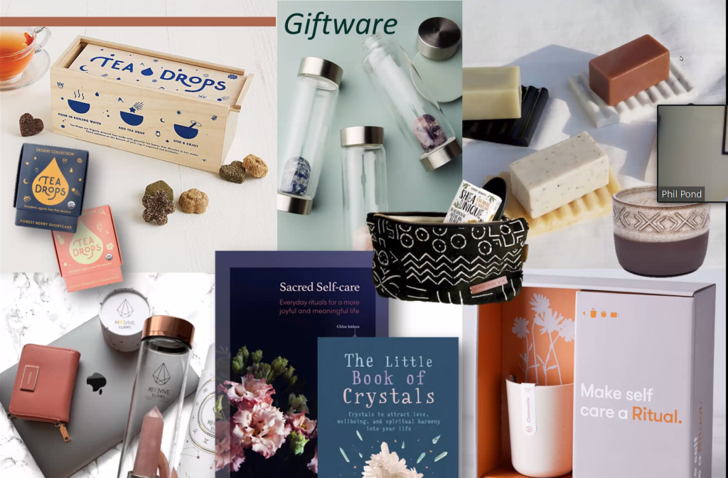 Above: A selection of giftware that reflects the emerging trends.