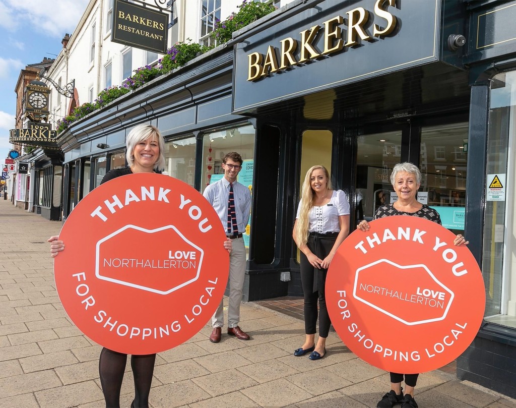 Above: Barkers staff encouraged people to ‘shop local’.