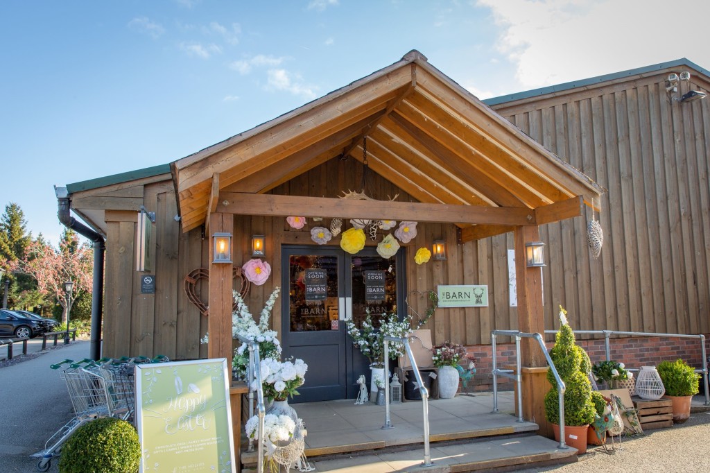 Above: The Barn gift shop at The Hollies.