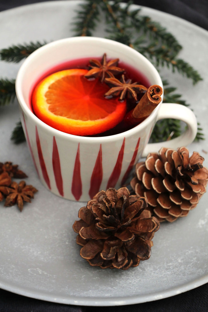 Above: In the festive spirit: a red flame ceramic mug from Gisela Graham.