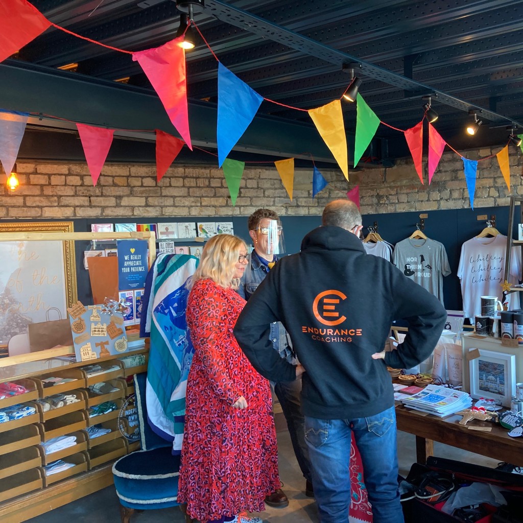 Above: Co-owners Lucy and Paul Hull are show at For The Love Of The North store in Spanish City, Whitley Bay.