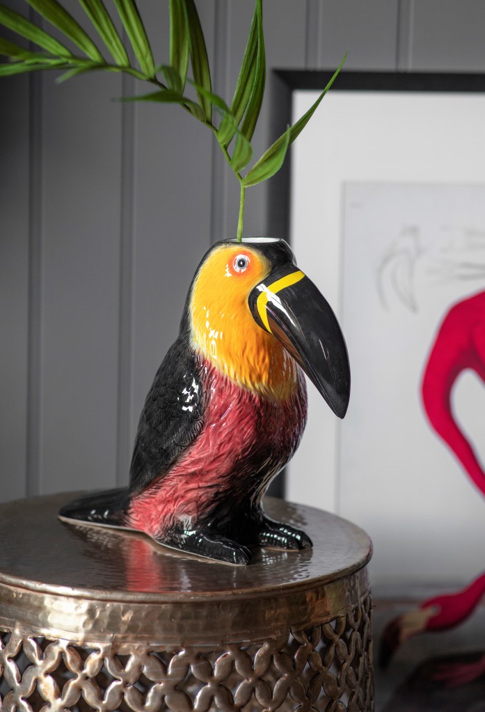 Above: A Toucan planter is among a new range of eclectic and unusual pieces.