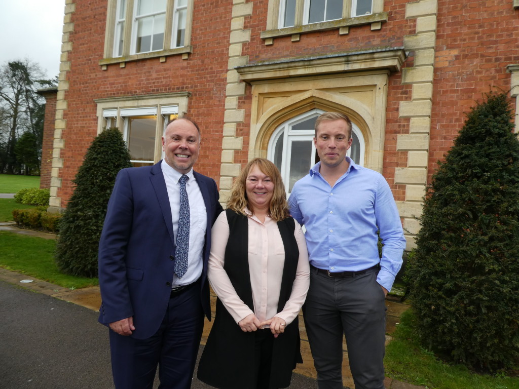 Above: James Taylor (right) with his father Paul, managing director of the business, and fellow director Jo Hancock, outside Cardzone’s HQ in the Hexgreave Hall Estate, near Newark.