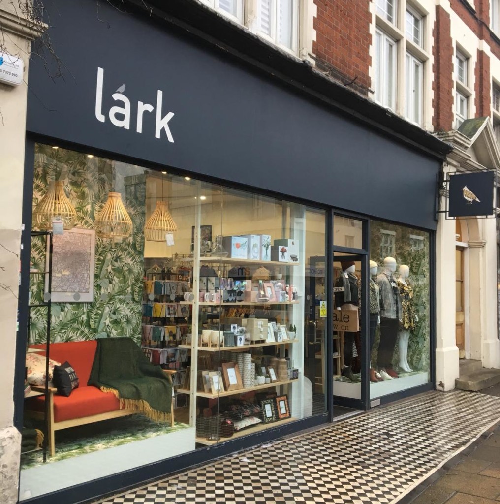 Above: One of six Lark London stores.