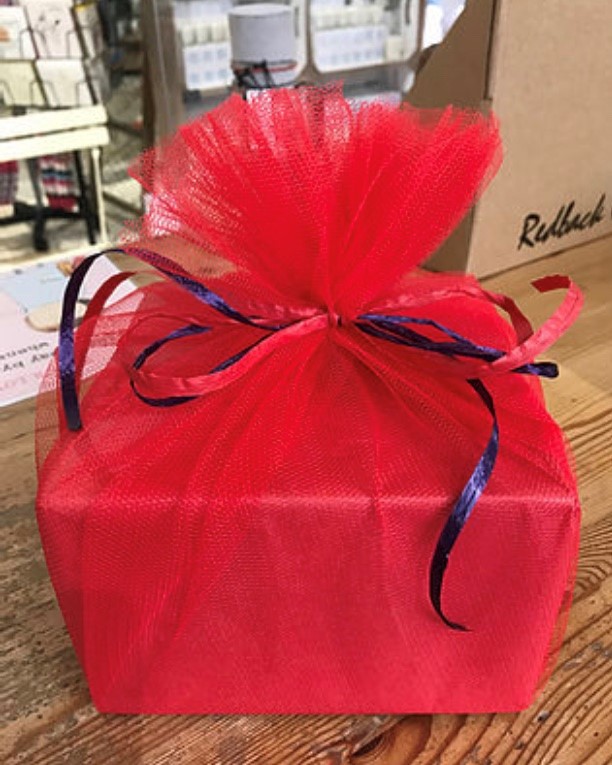 Above: Complimentary giftwrapping is adding a touch of romance to Valentine’s Day gifts at The Present in Barnet.