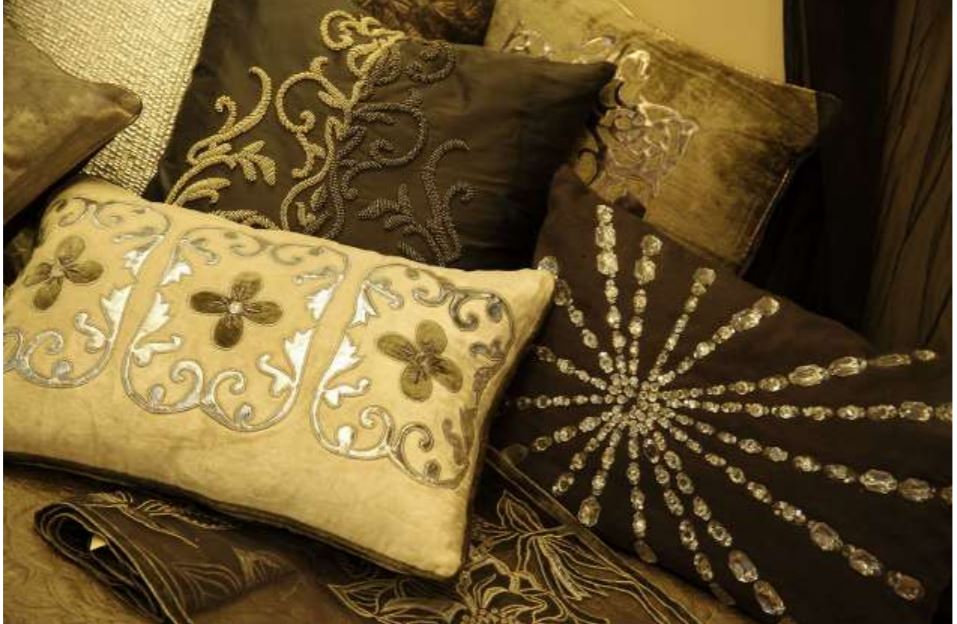 Above: Soft furnishings are among the products being showcased.
