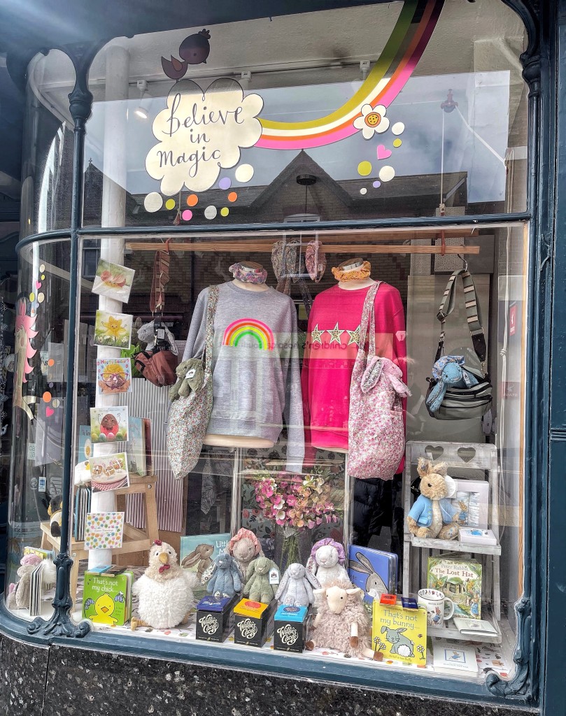 Above: Jo Amor’s Easter themed window.