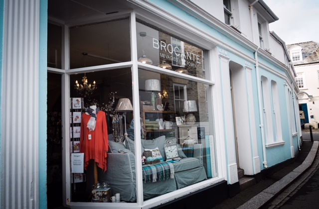 Above: One of two Brocante stores in Fowey.