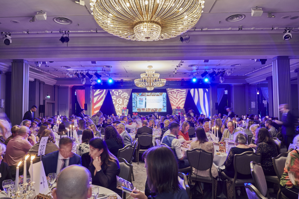 Above: Guests are shown enjoying lunch at The Greats Awards in 2019.