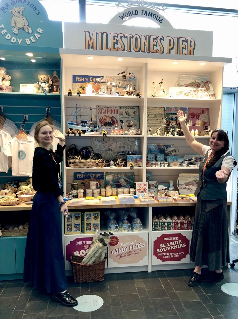 Above: Milestones Living History Museum’s retail manager Lorna Standing (right) with team member Lizzie Chenery.