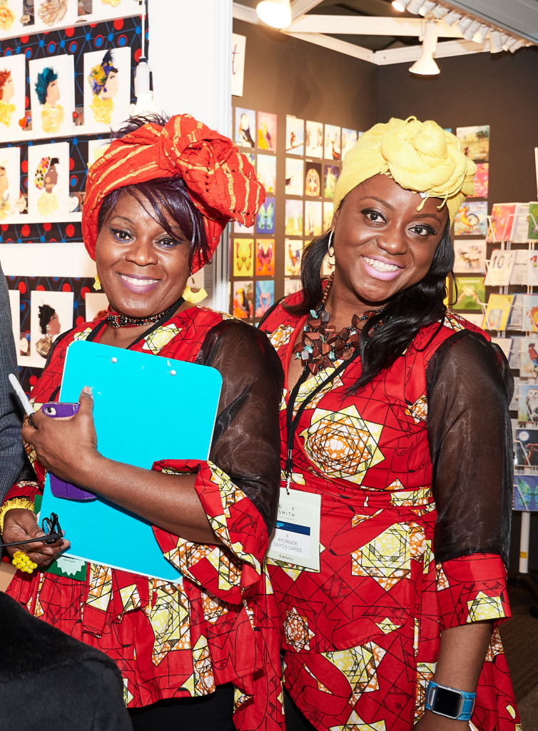 Above: Two international visitors are clearly having a great time at the show.