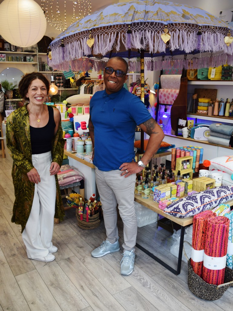 Above: Smiles revealed! Nilou and Terry, co-owners of the Jumping Bean.