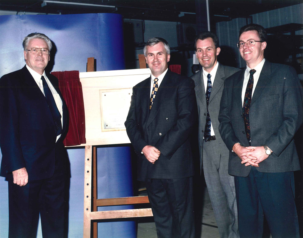 Above: Bob Illingworth with three of his sons, from left to right: Stuart, Andrew and Chris.