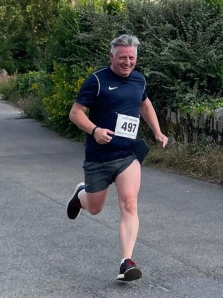 Above: David Lorimer in training.