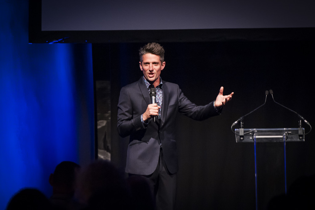 Above: Comedian and Greats compere Stuart Goldmsith.