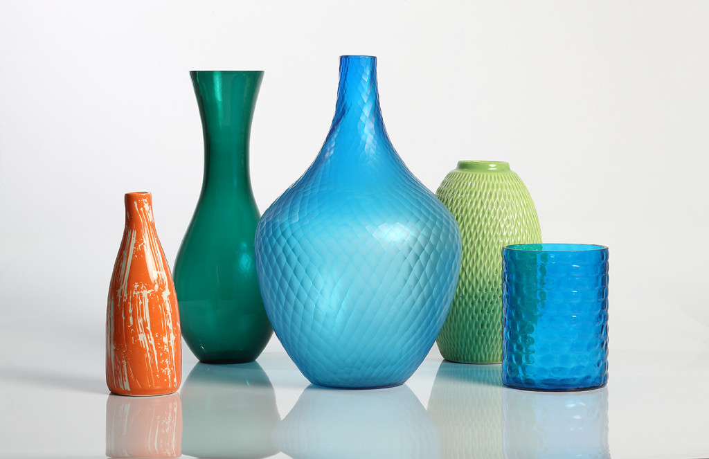 Above: A selection of vases.