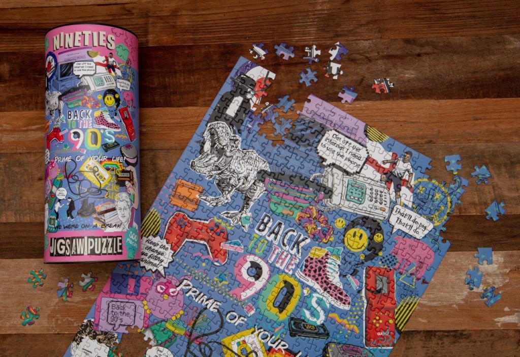 Above: ‘Better In My Day’ jigsaws from Boxer Gifts have been assembled in the UK.