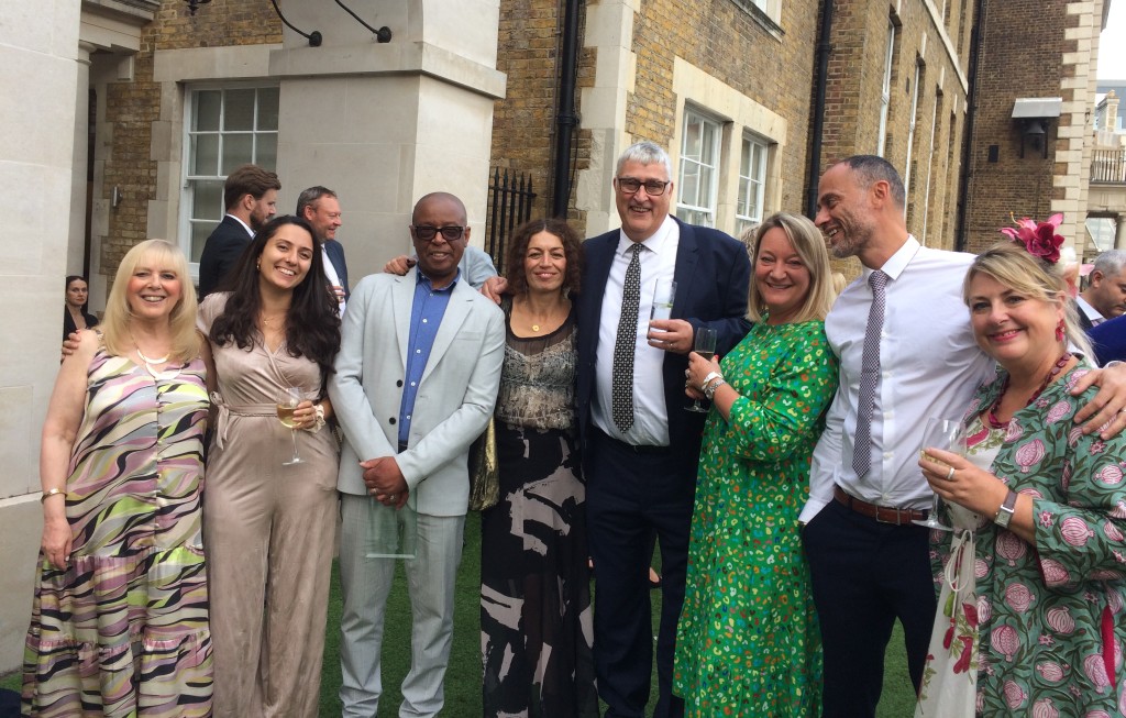 Above: Sue Marks (far left) and Max Publishing’s joint managing director Jakki Brown (far right) with Lark’s Priya Aurora-Crowe and Dominic Crowe; Jumping Bean’s Nilou Noorbaksh and Terry Newton and The Indigo Tree’s Harriet and Adam de Wolff at The Greats Awards.