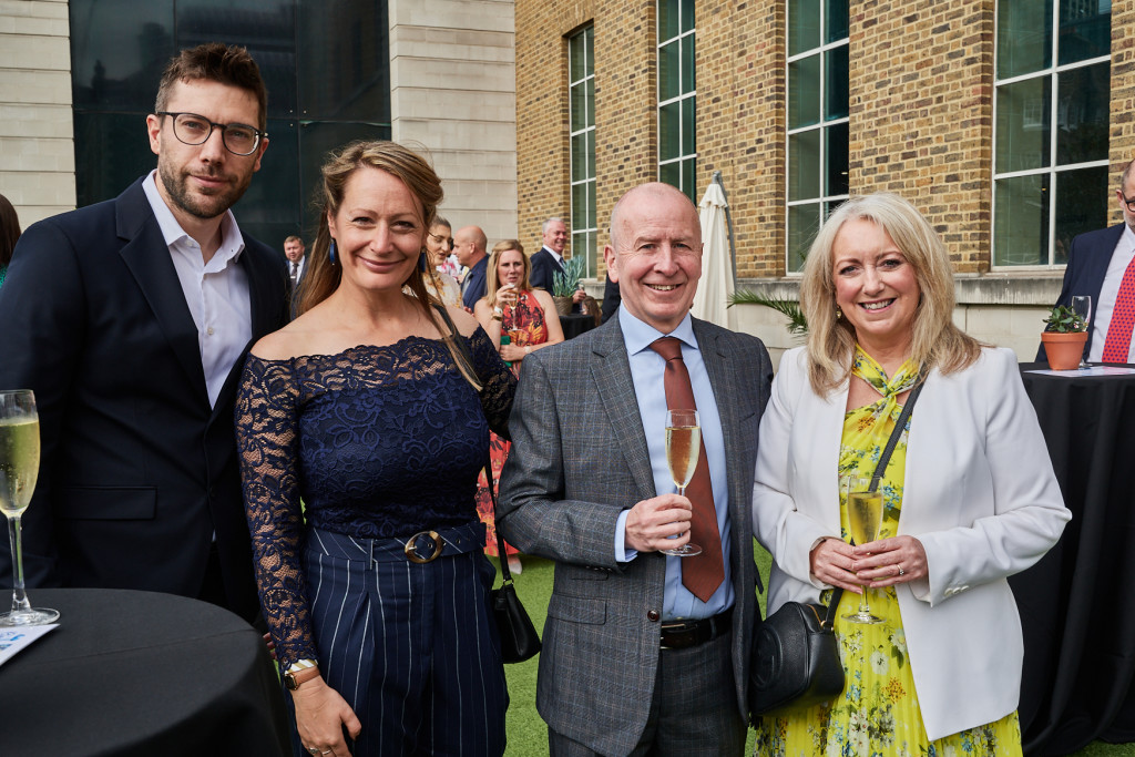 Above: Denise and Alan Laird, (right and second from right), owners of Spirito in Glasgow, are shown at The Greats Awards in September, where they met up with Rob Hutchins and Helen Mansell-Stopher from Products Of Change.