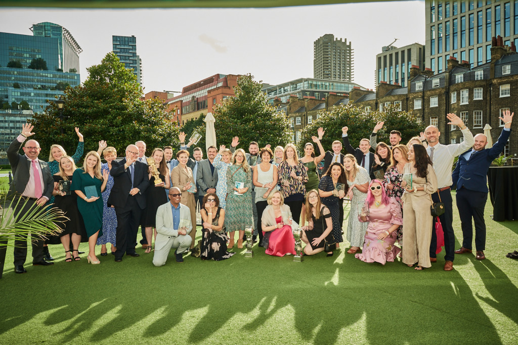 Above: We did it! Big smiles from the fabulous Greats Awards winners 2021 who are shown at London’s Honourable Artillery Company (HAC) at the end of September.