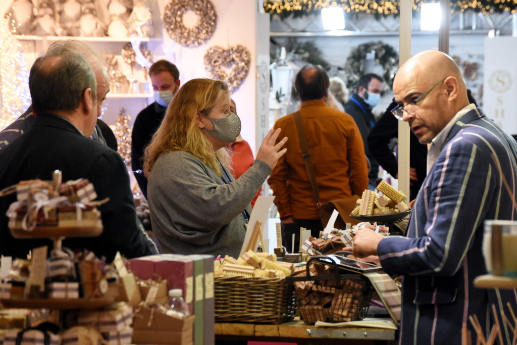 Above: Doing business at Harrogate Christmas & Gift.