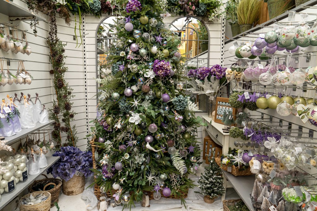 Above: A Yartnon Home & Gift Christmas tree, dressed by Gisela Graham.