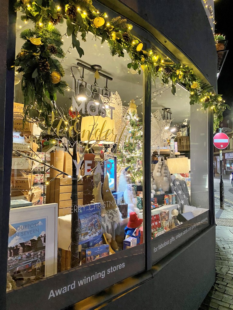 Above: One of Mooch’s Stourport store windows, which were themed ‘The Most Wonderful Time of The Year’. Co-owner Jon May handmade a garland, stretching some 10 metres, on one piece of twine and wire.