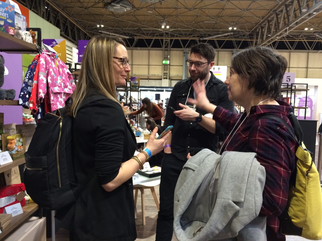 Above: GOTY judges Helena Mansell-Stopher and Rob Hutchins of Product of Change are shown with Maxine Lister, head of Licensing at The Natural History Museum (right).
