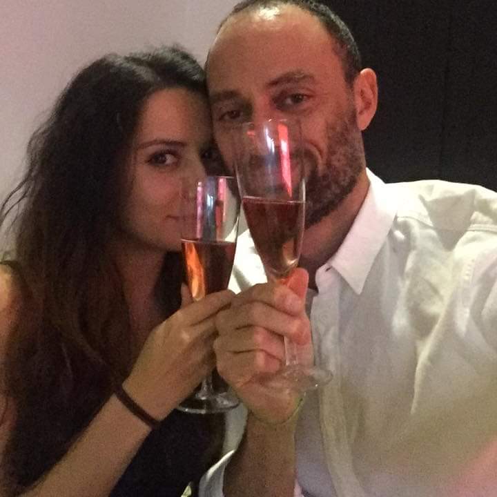 Above: Priya Aurora-Crowe and husband Dominic, owner of nine Lark stores clink glasses to celebrate their success.