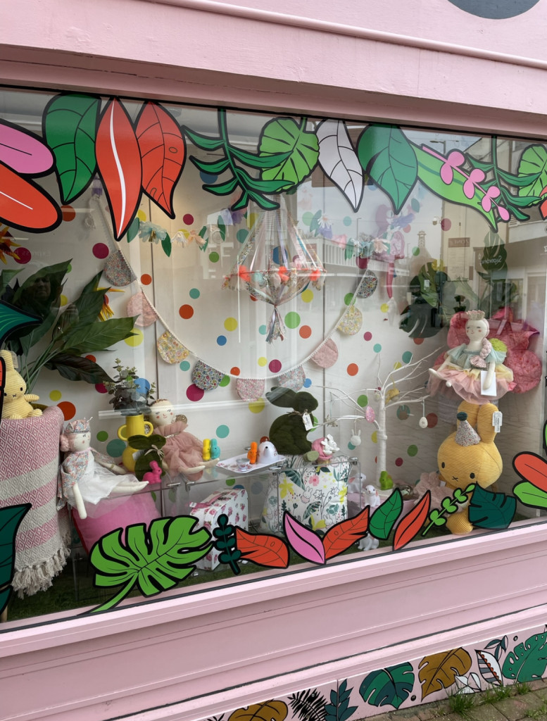 Above: The Bean Hive’s Easter window.