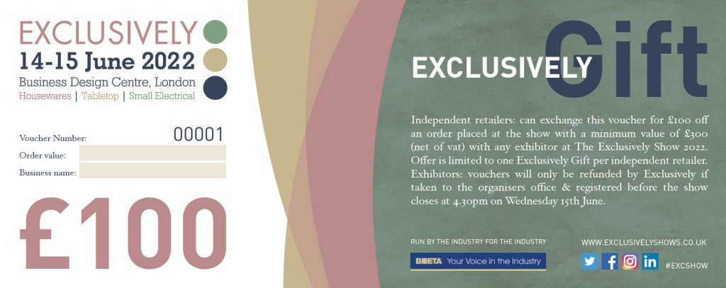 Above: Independent retailers will receive a £100 gift voucher to spend at the show.