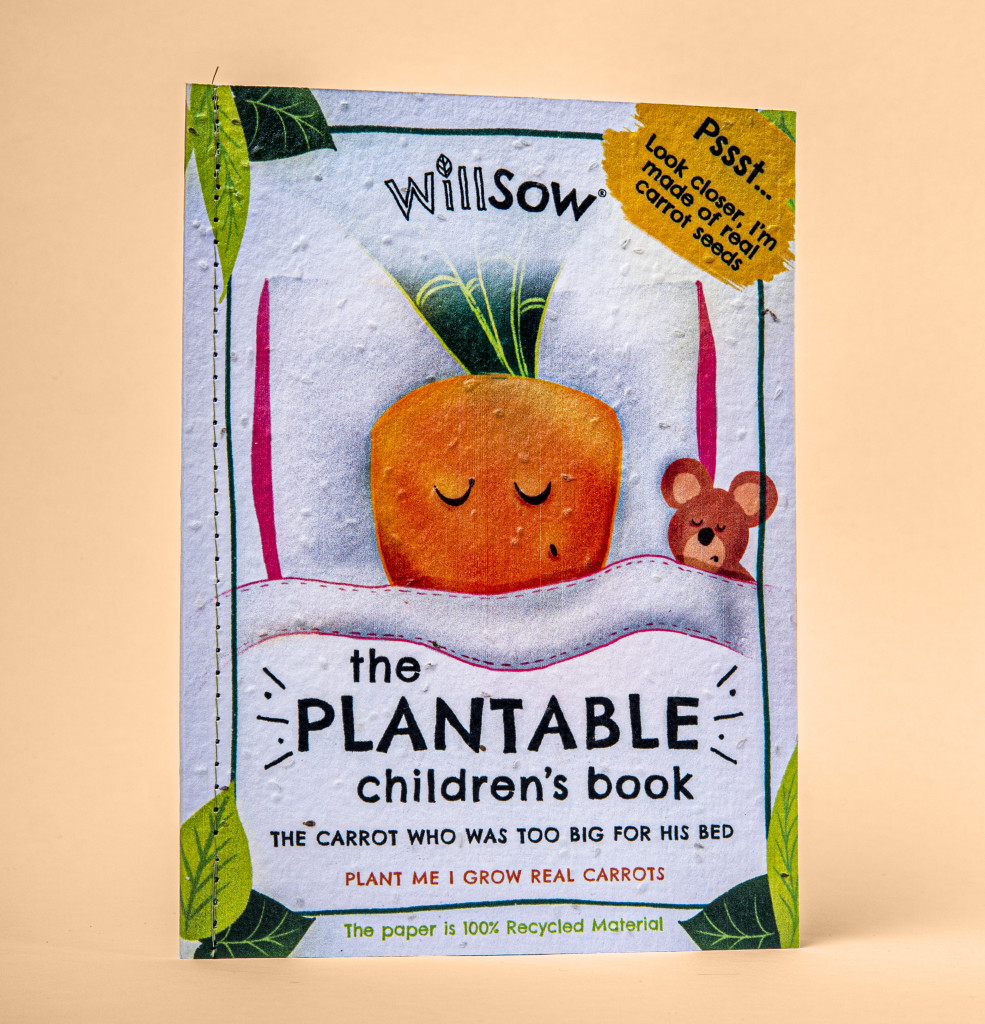 Above: Willsow’s Gift of the Year multi-award winning The Plantable Children’s Book.