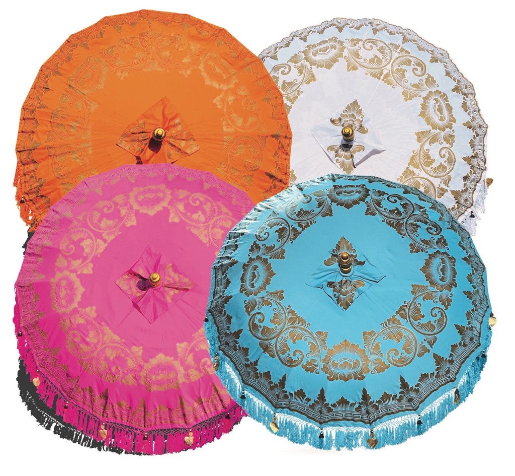 Above: Makasi Imports’ larger size Bali parasols are new for 2022.