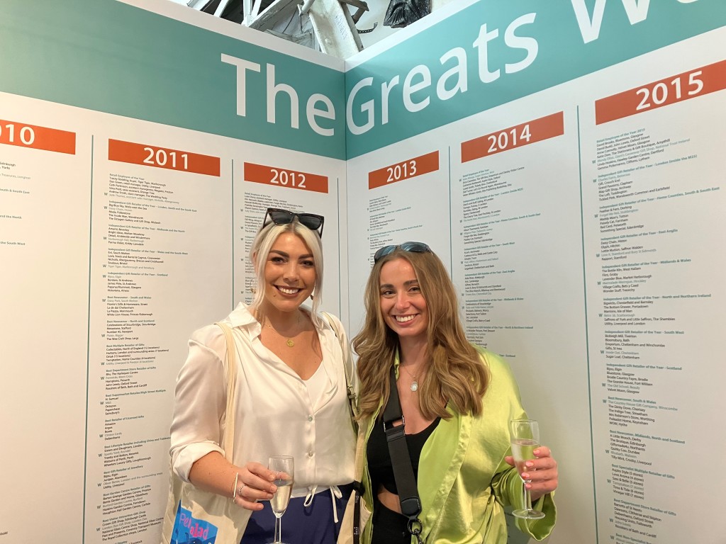 Above: Libby Holden, (left), owner of Lovely Libby’s in Rayleigh, enjoyed a glass of bubbly with her shop manager Georgia Burnett, at the Greats Wall of Fame pre-lunch drinks reception.