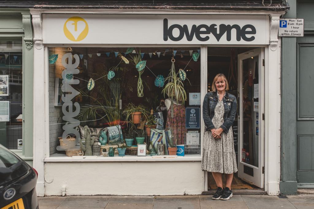 Above: LoveOne in Ipswich. Shown is owner Cathy Frost.