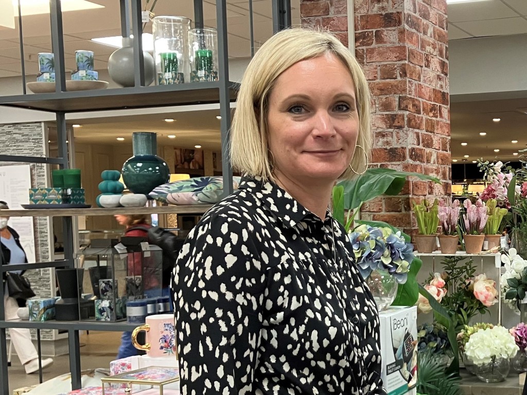 Above: Amanda Bell, buying director – home, at Morleys Group department stores, is shown at Elys in Wimbleldon.