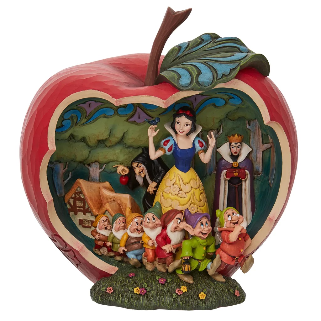Above: Disney Traditions’ Snow White Apple Scene is a new introduction from Enesco.