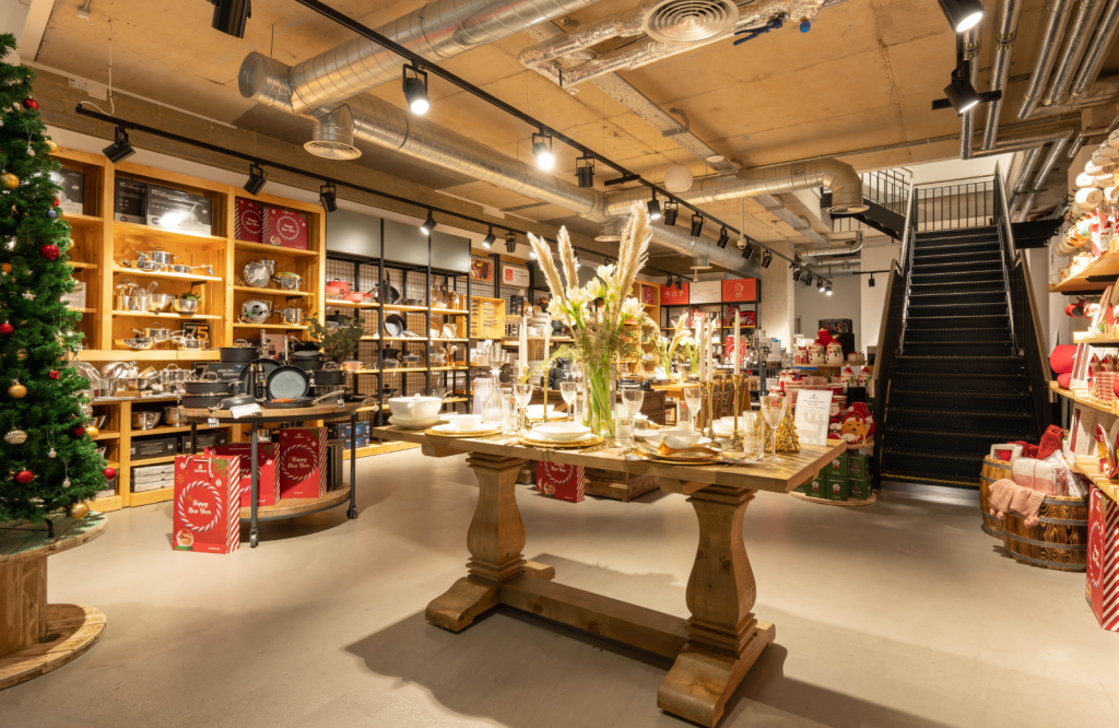 Above: A peek into the interior layout of Karaca’s new store in London’s Islington.