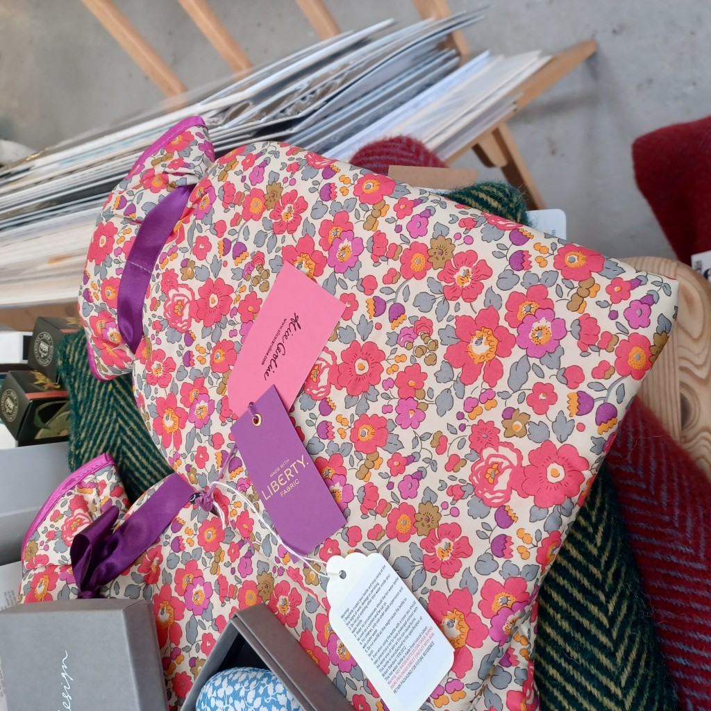 Above: A hot water bottle by Alice Caroline featuring a Liberty print design.