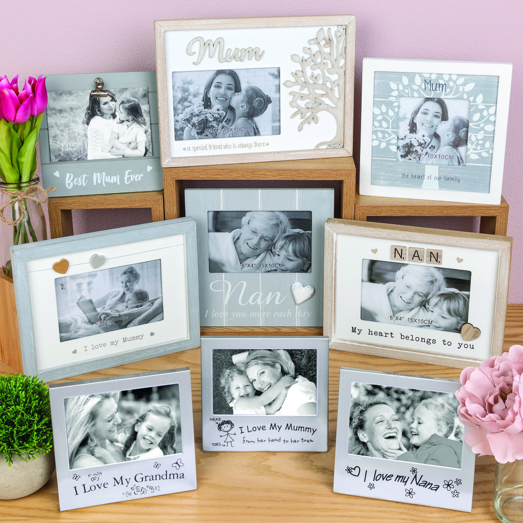 Above: Mother’s Day photo frames from Joe Davies.