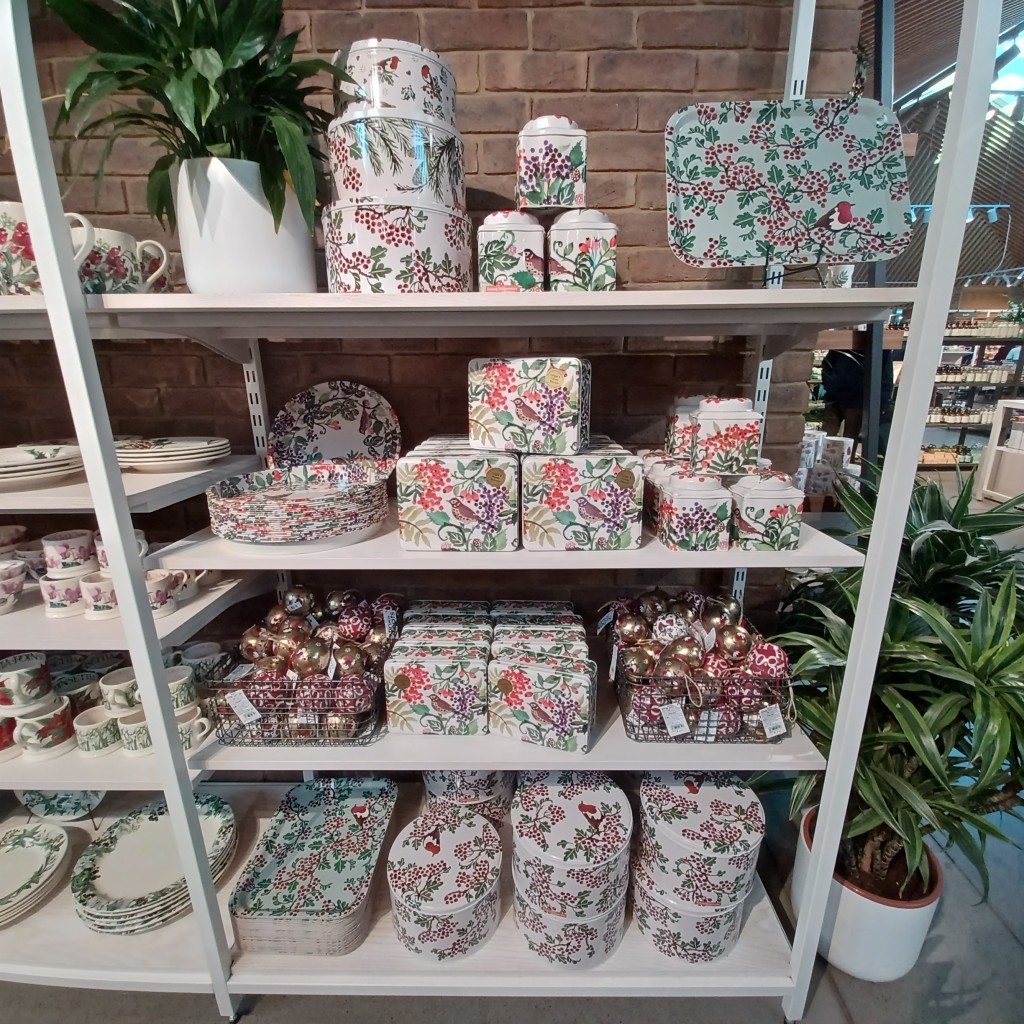 Above:  An exclusive range of Rob Ryan giftware is part of the festive mix at RHS Wisley’s gift shop.