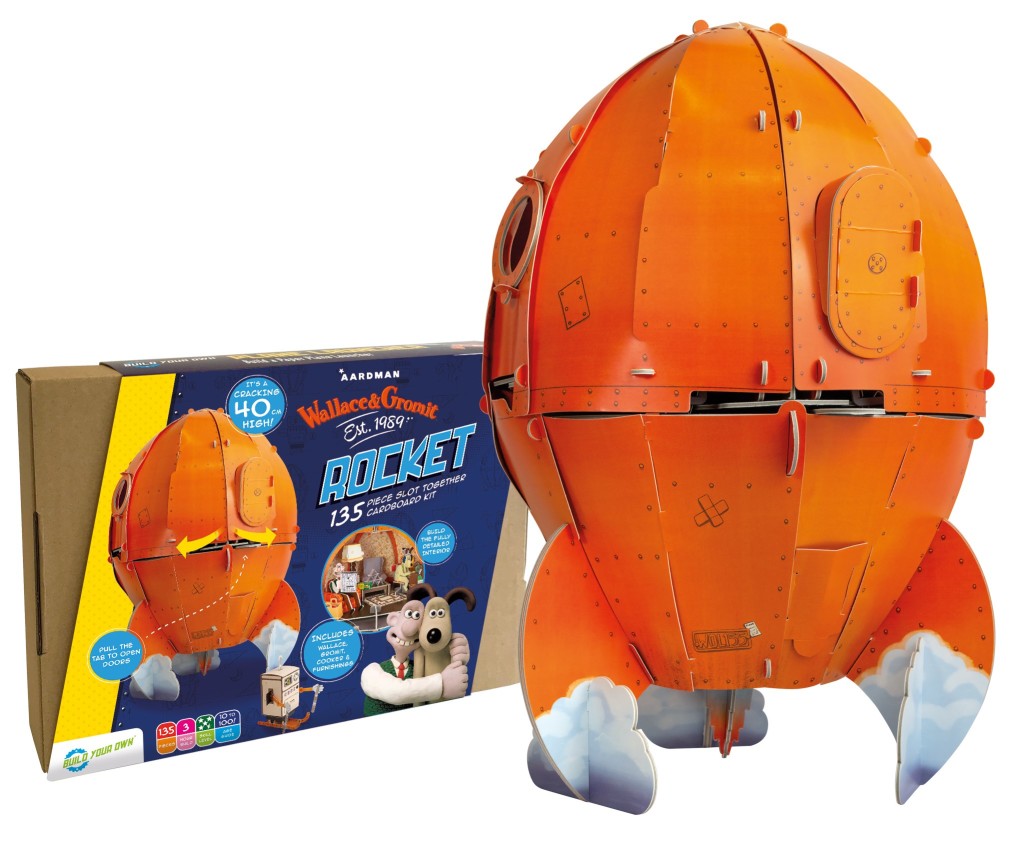 Above: The Build Your Own Wallace & Gromit Rocket from Build Your Own Kits.